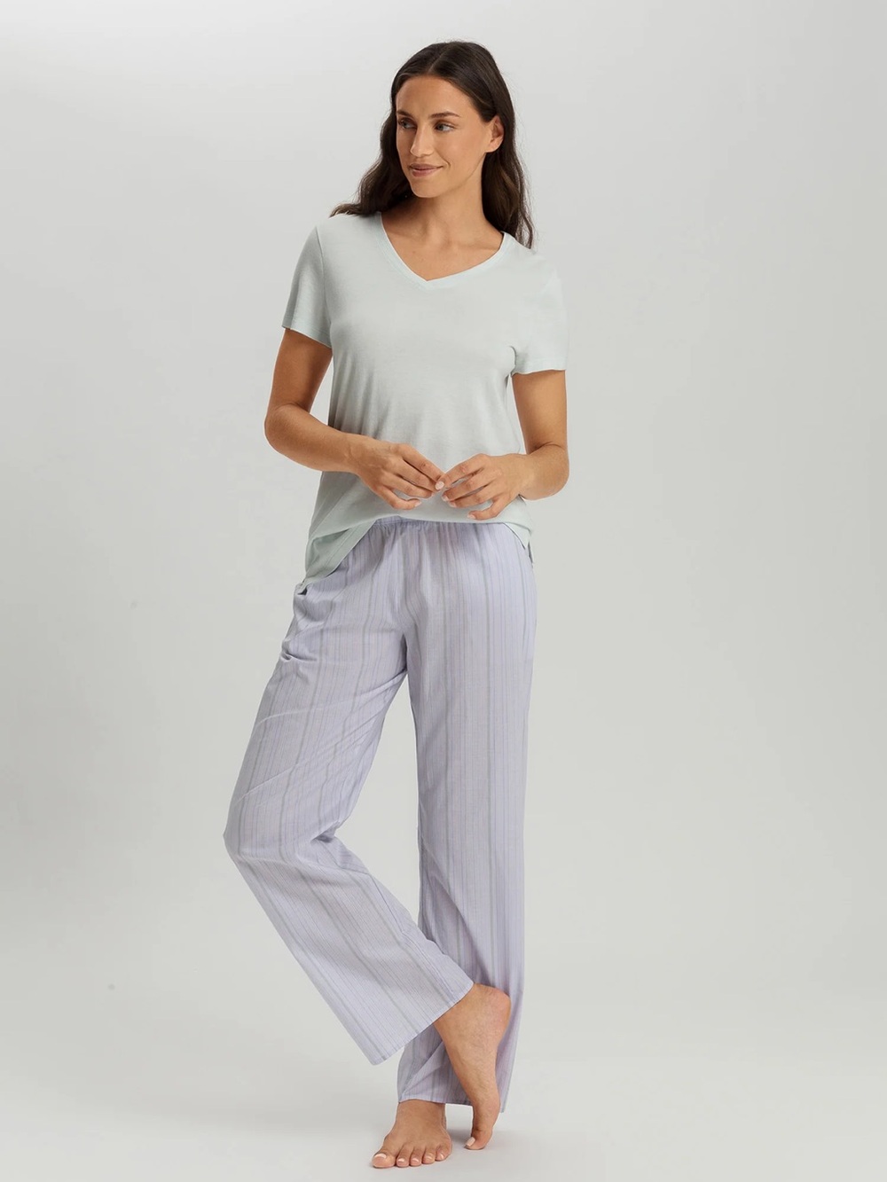 NWT Hanro Sleep Lounge Pajama Pant Size L in Dreamy Stripe